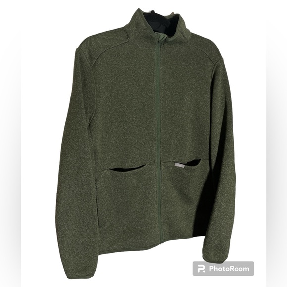 Figs On Shift Sweater knit Jacket zip up Size Small Green Sold out color - Picture 1 of 12